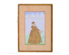 Antique Indian Mughal Nobleman Miniature Painting