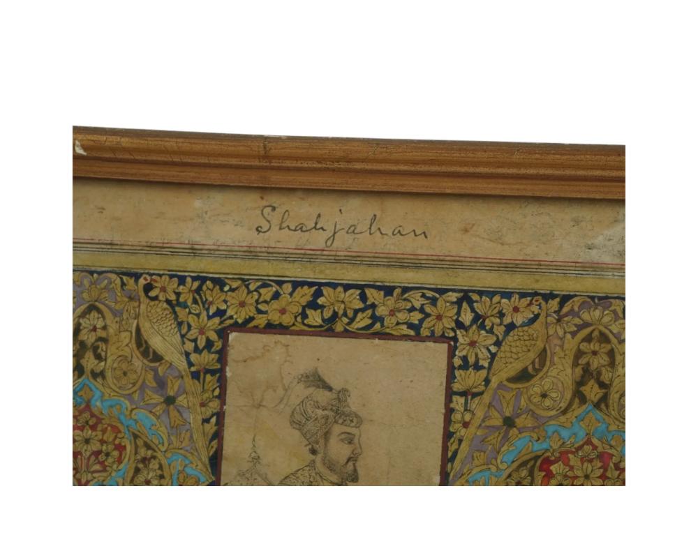 Antique Indian Mughal School Painting Court Emperors For Sale 3