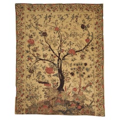 Antique Indian Palampore "Tree of Life" Embroidered Textile (Two Panels)