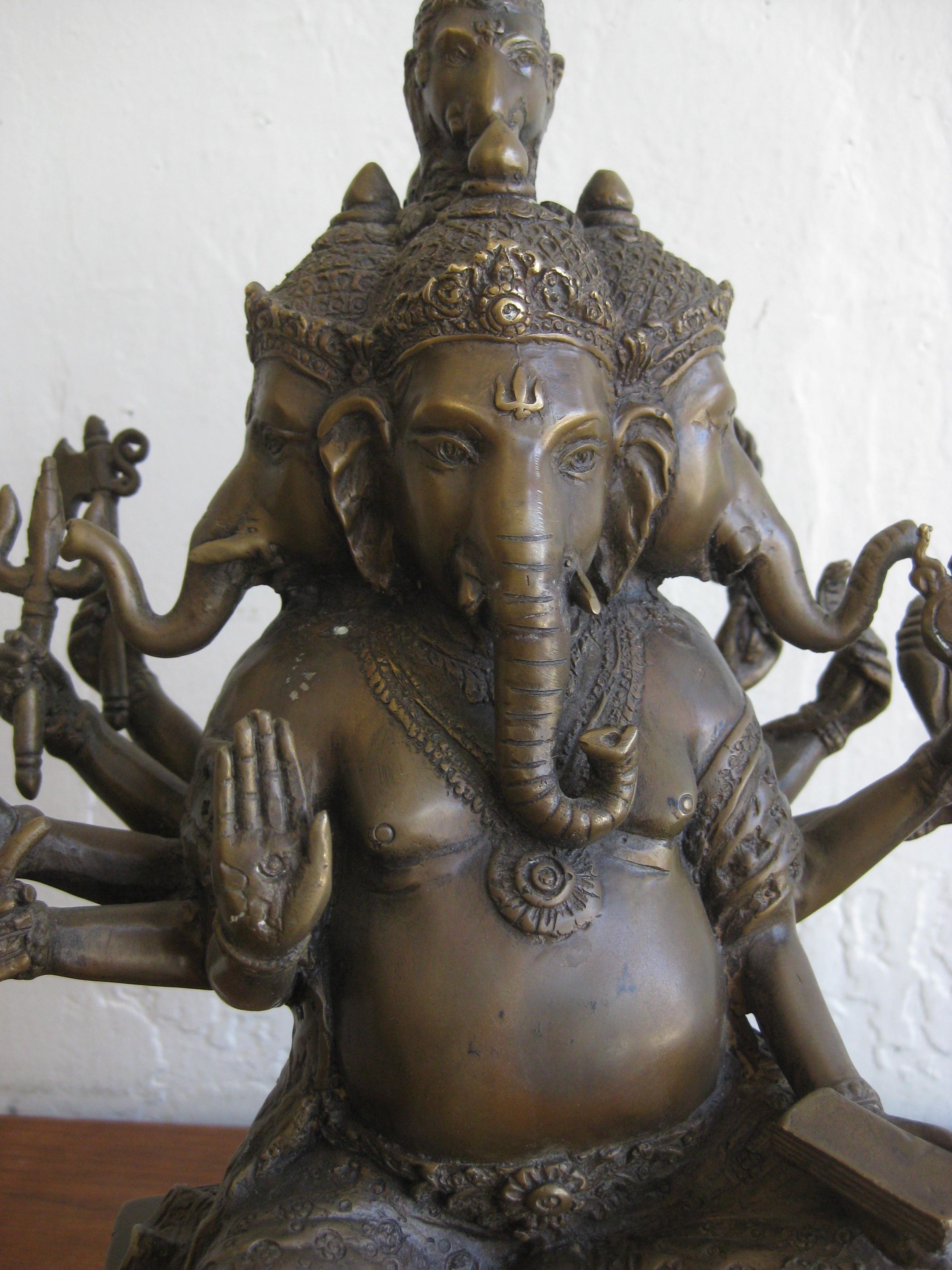 ganesh bronze statue antique