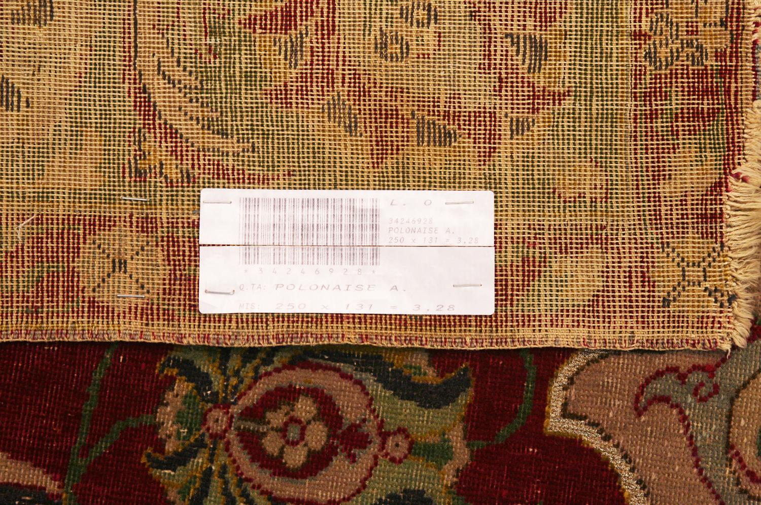 Antiker indischer Polonaise-Teppich aus Wolle und Metall, ca. 1900 im Zustand „Gut“ im Angebot in Ferrara, IT