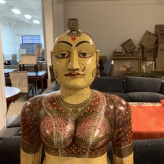 Antique Indian Rajasthani Figures a Pair