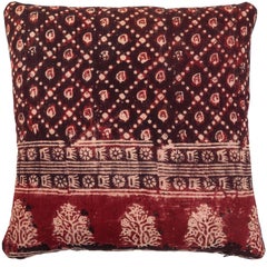 Antique Indian Resist Dyed Pillow