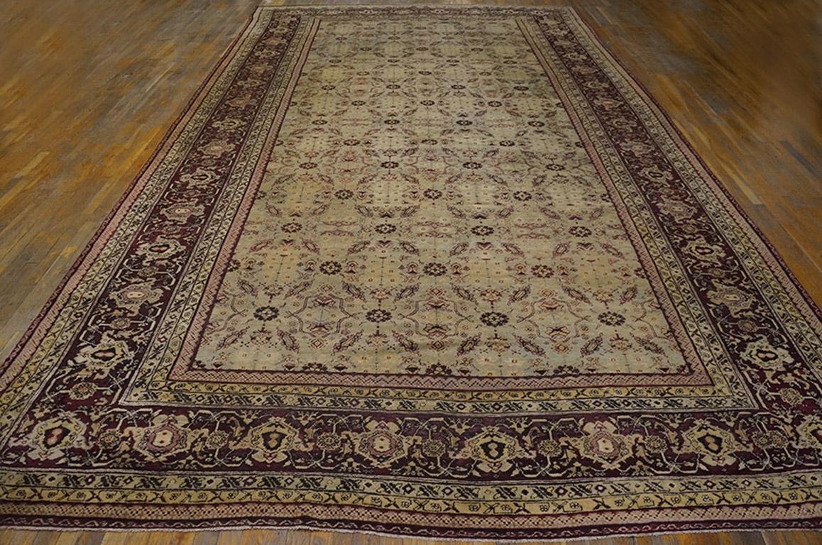 Hand-Knotted Late 19th Century Indian Agra Carpet ( 10'4