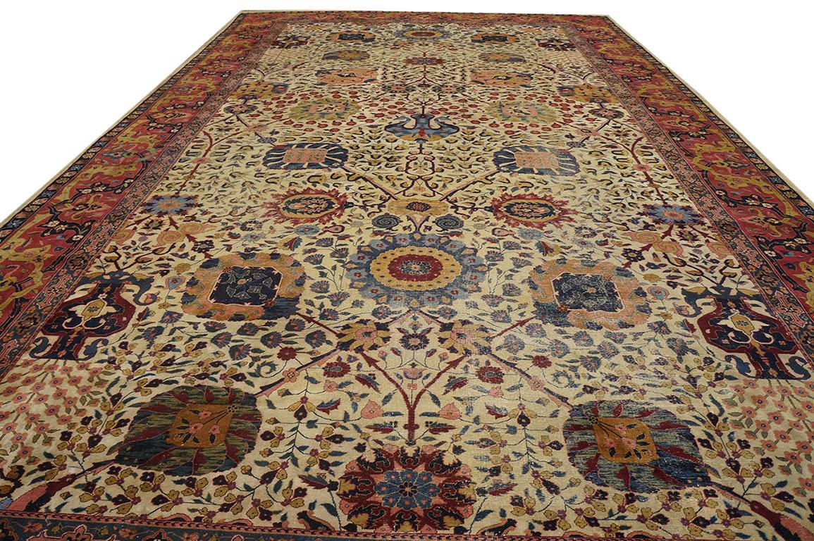 Indischer Lahore-Teppich des frühen 20. Jahrhunderts ( 11'' x 18''10'''' - 335 x 575 ) (Handgeknüpft) im Angebot