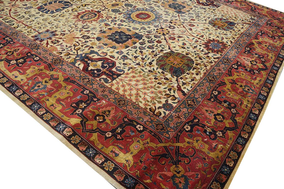 Tappeto indiano Lahore dei primi del Novecento ( 11' x 18'10'' - 335 x 575 ) in vendita 1