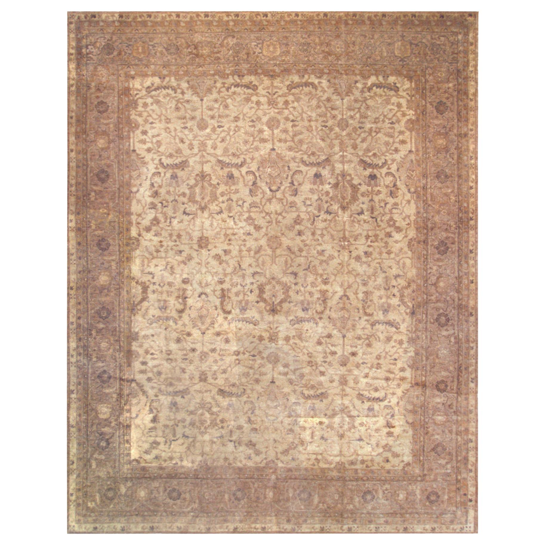 Antique Indian Rug 11' 9" x 14' 10"  For Sale