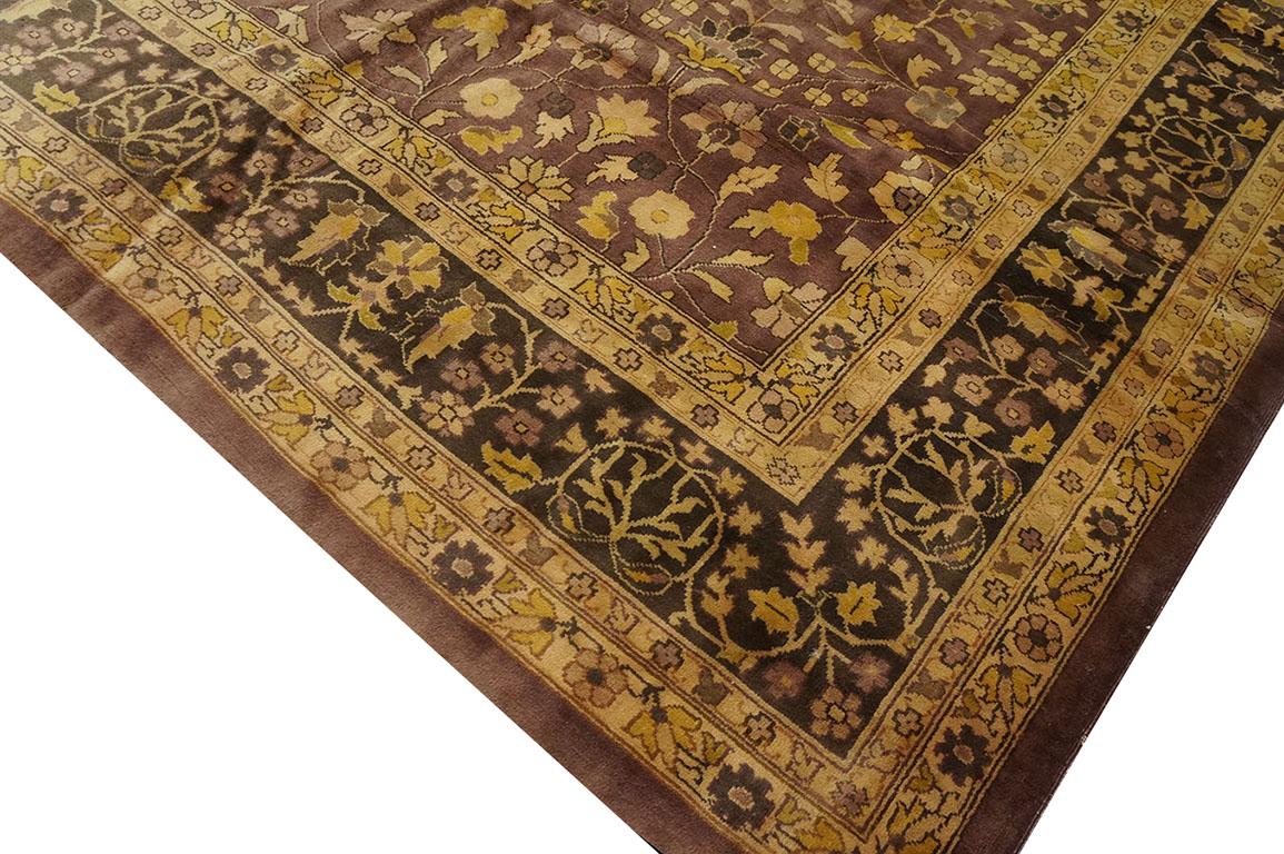 Antiker indischer Teppich 12' 0'' x17' 10'' (Handgeknüpft) im Angebot
