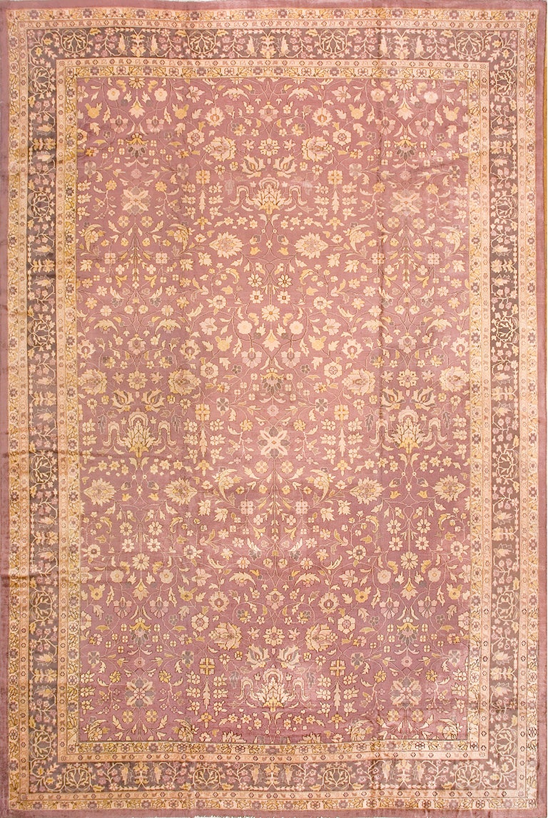 Antiker indischer Teppich 12' 0'' x17' 10'' im Angebot