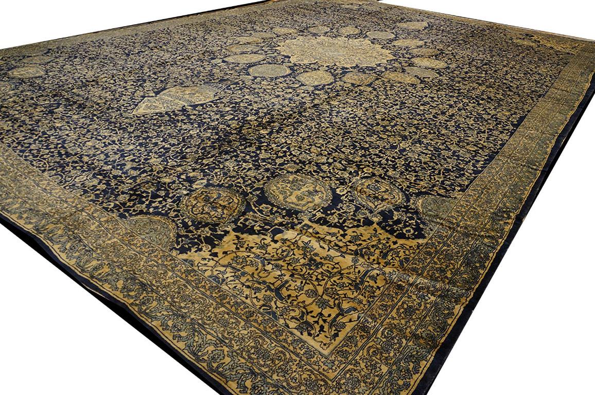 Hand-Knotted Early 20th Century Indian Lahore Carpet For Sale