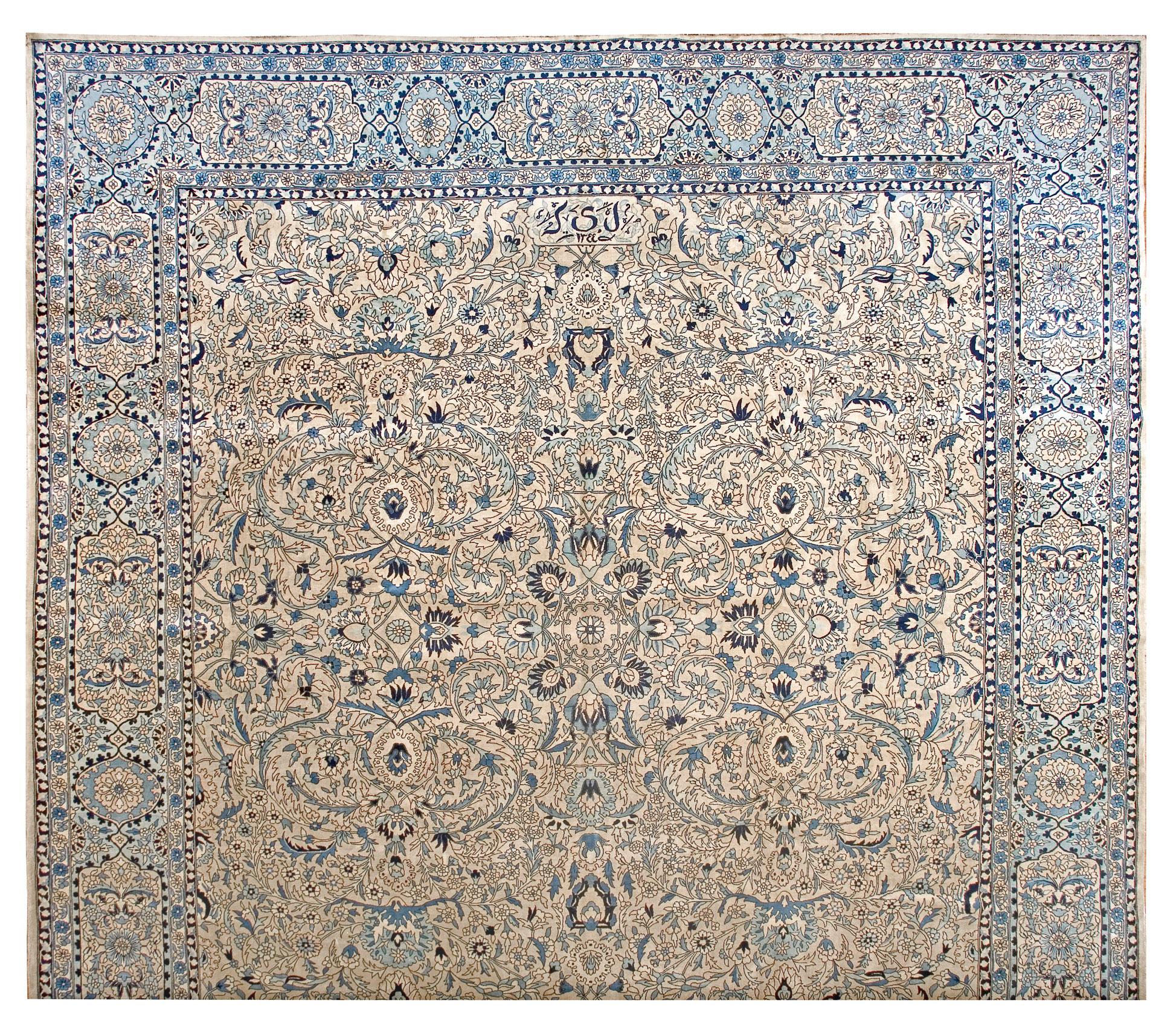 Agra Early 20th Century N. Indian Lahore Carpet ( 16' x 17' - 487 x 518 ) For Sale