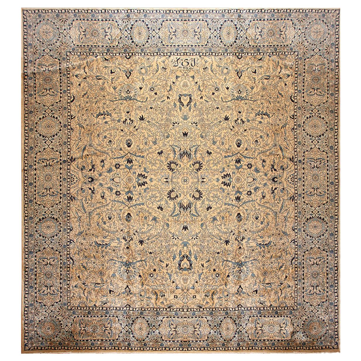 Tapis indien de Lahore du début du 20e siècle ( 16' x 17' - 487 x 518 )