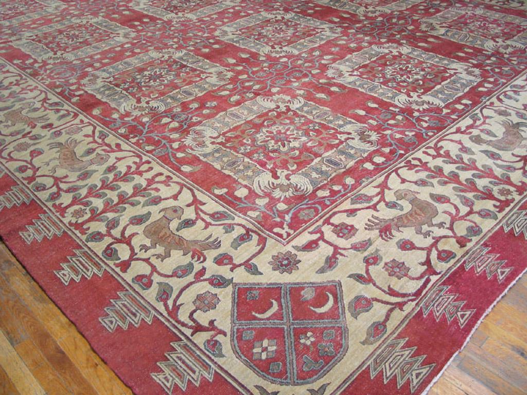 Hand-Knotted Early 20th Century Indian Carpet ( 16' x 19'8
