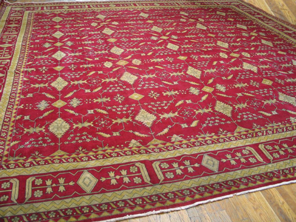 Antique Indian rug, size: 16'0