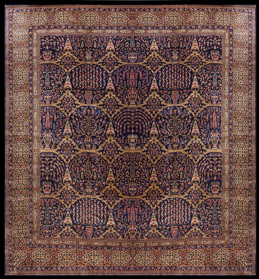 Antique Indian rug. Measures: 18'0