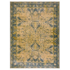 Tapis indien ancien d'antiquités 7' 2'' x 9' 9''