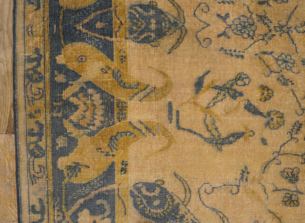 Antiker indischer Teppich 7' 2'' x 9' 9'' im Angebot 8