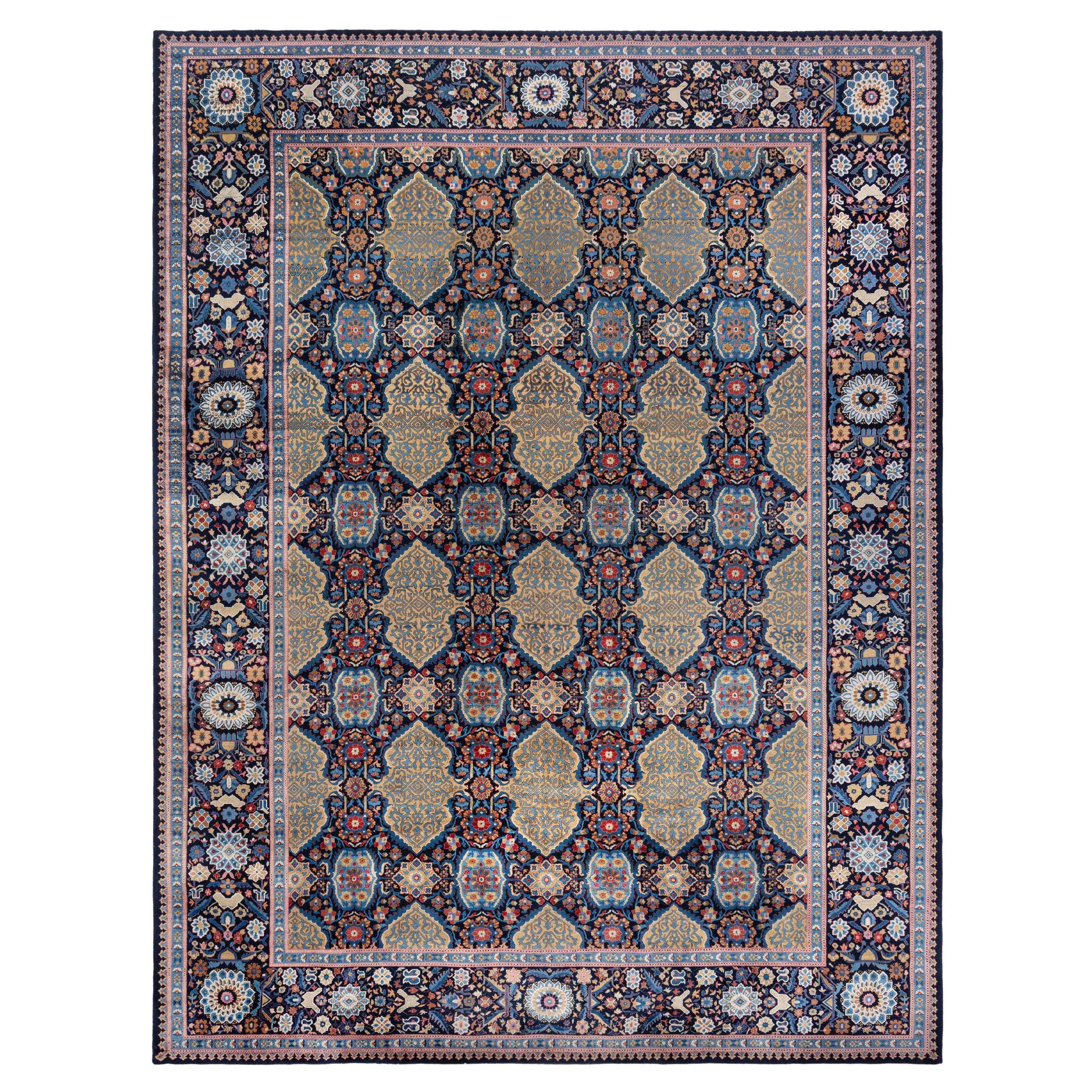 Antiker Indianerteppich Doris Leslie Blau im Angebot