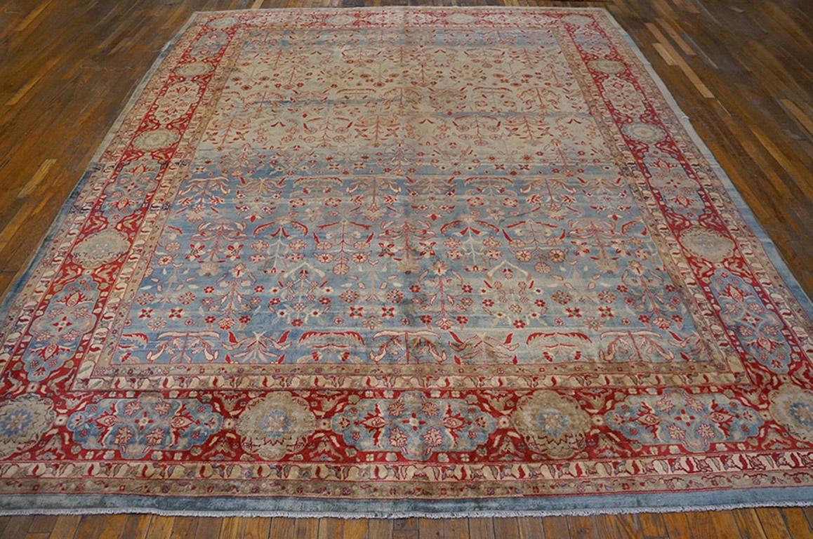Agra Early 20th Century Indian Lahore Carpet ( 9'2
