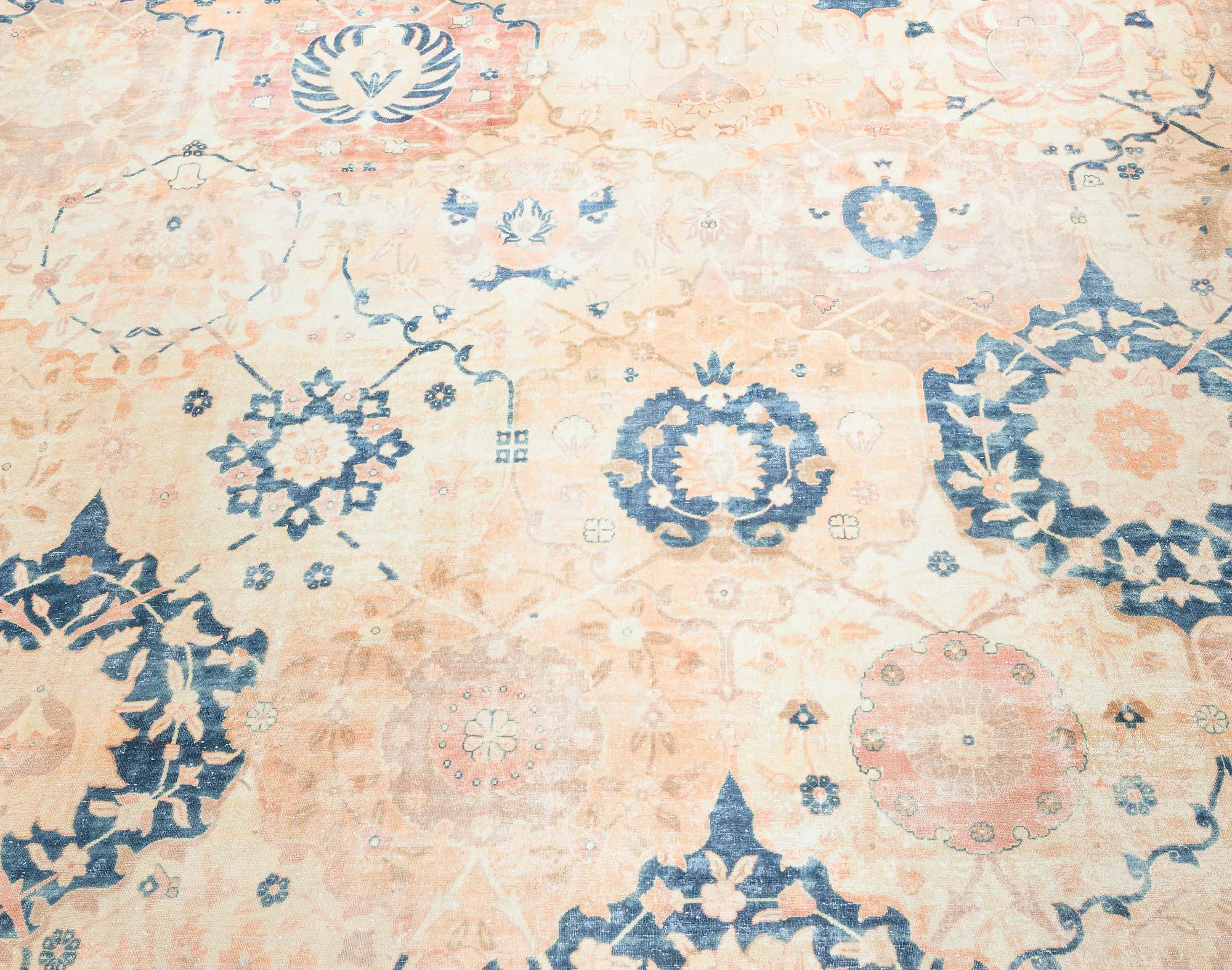 Hand-Knotted Antique Indian Rug For Sale