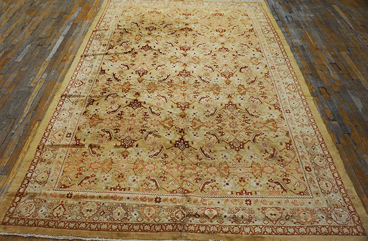 Wool Early 20th Century N. Indian Agra Carpet  ( 7' x 10'2