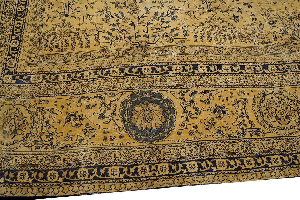Wool Early 20th Century Indian Lahore Carpet ( 12'6