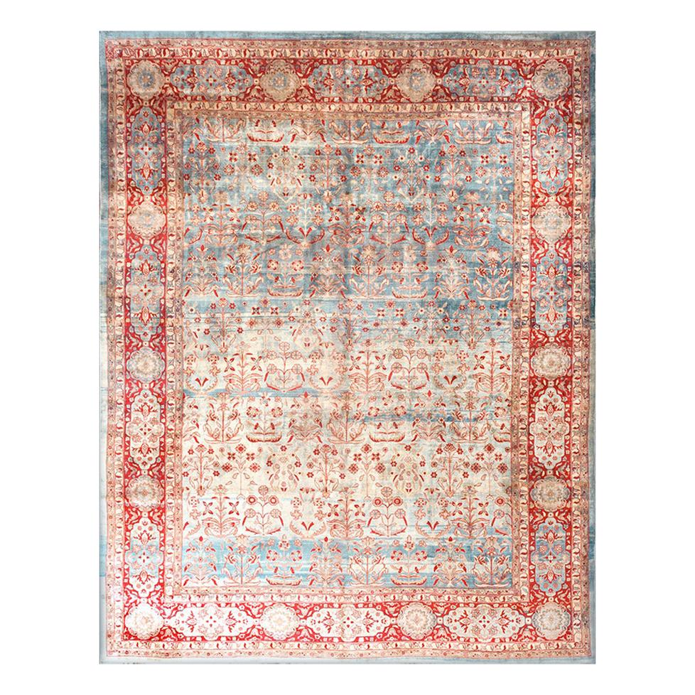 Indischer Lahore-Teppich des frühen 20. Jahrhunderts ( 9'2" x 11'6" - 280 x 350)