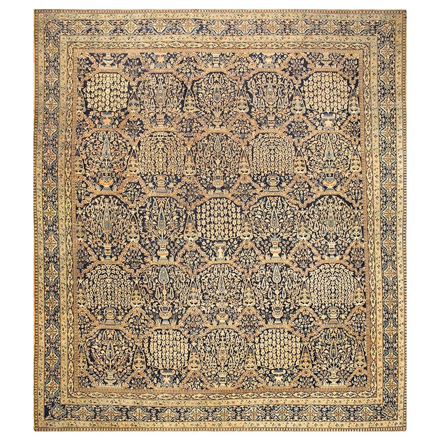 Tapis indien de Lahore du début du 20ème siècle ( 13'8" x 15'6" - 417 x 472 )