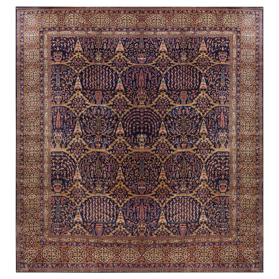 Antiker indischer Teppich  18'0 Zoll" x 18'0 Zoll" 