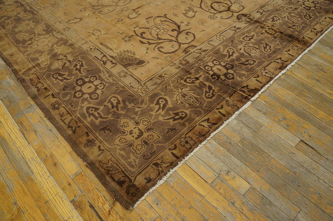 Hand-Knotted Antique Indian Rug 9' 3