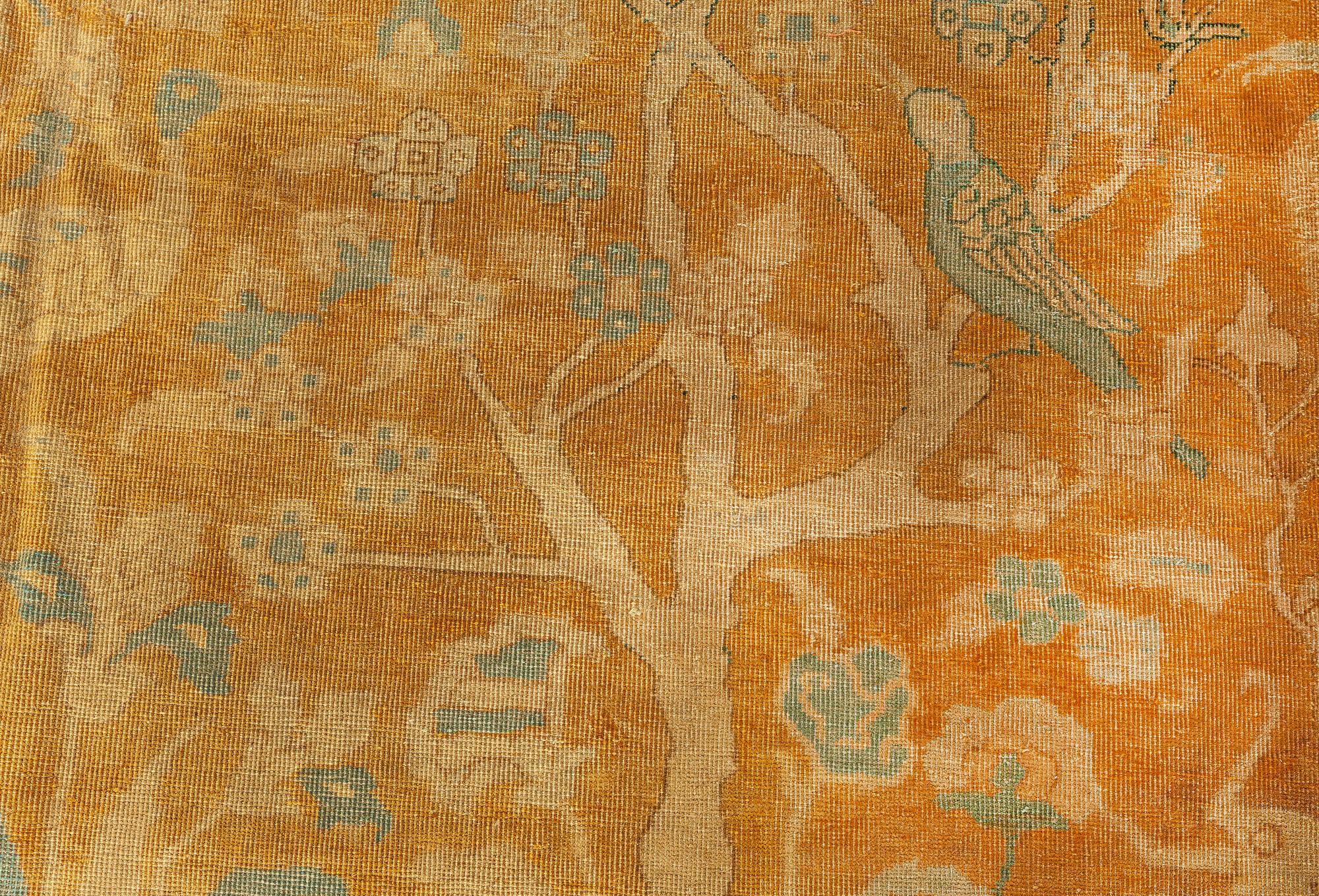 Hand-Knotted Doris Leslie Blau Antique Indian Rug 'Size Adjusted' For Sale