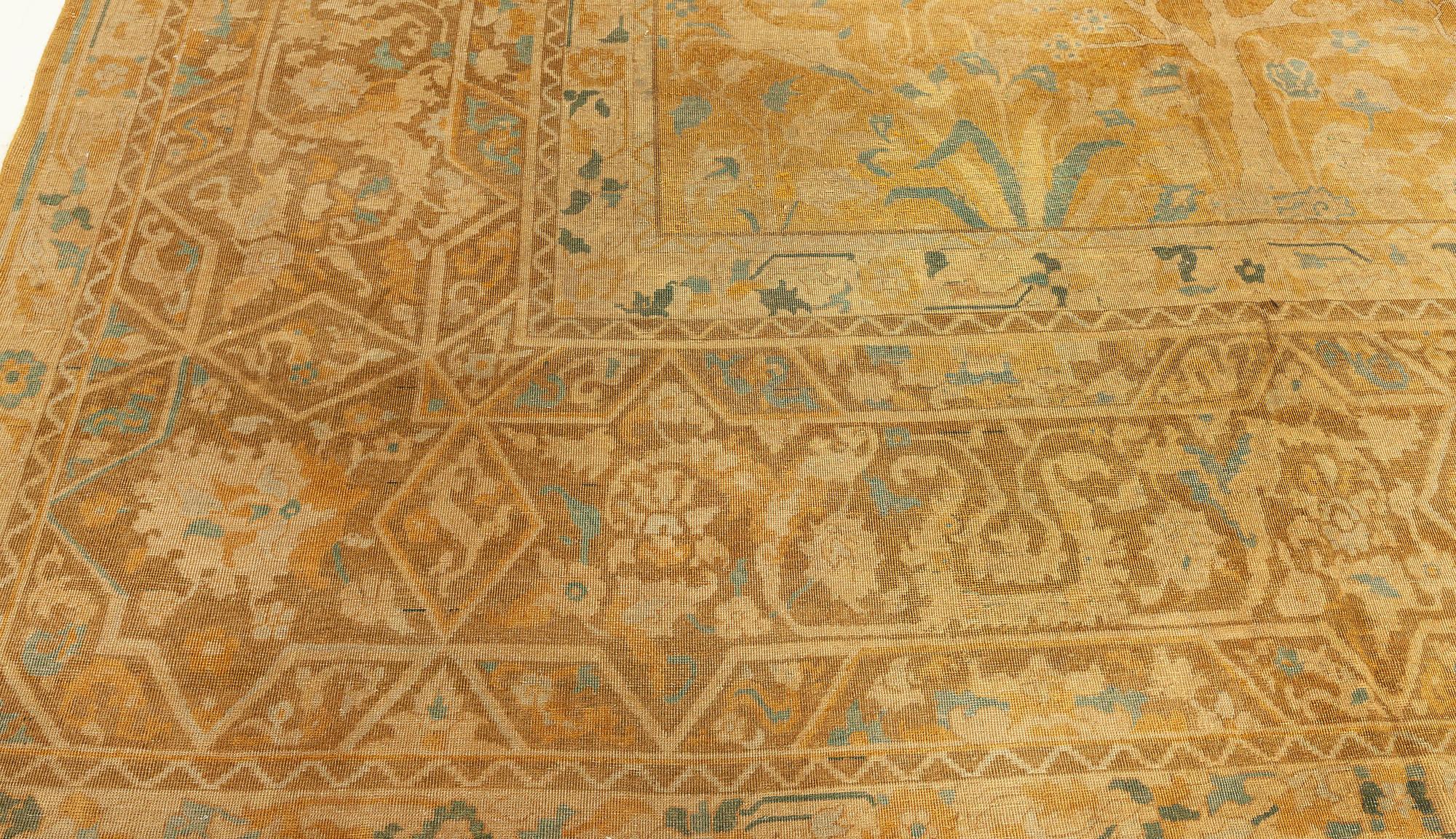 Wool Doris Leslie Blau Antique Indian Rug 'Size Adjusted' For Sale