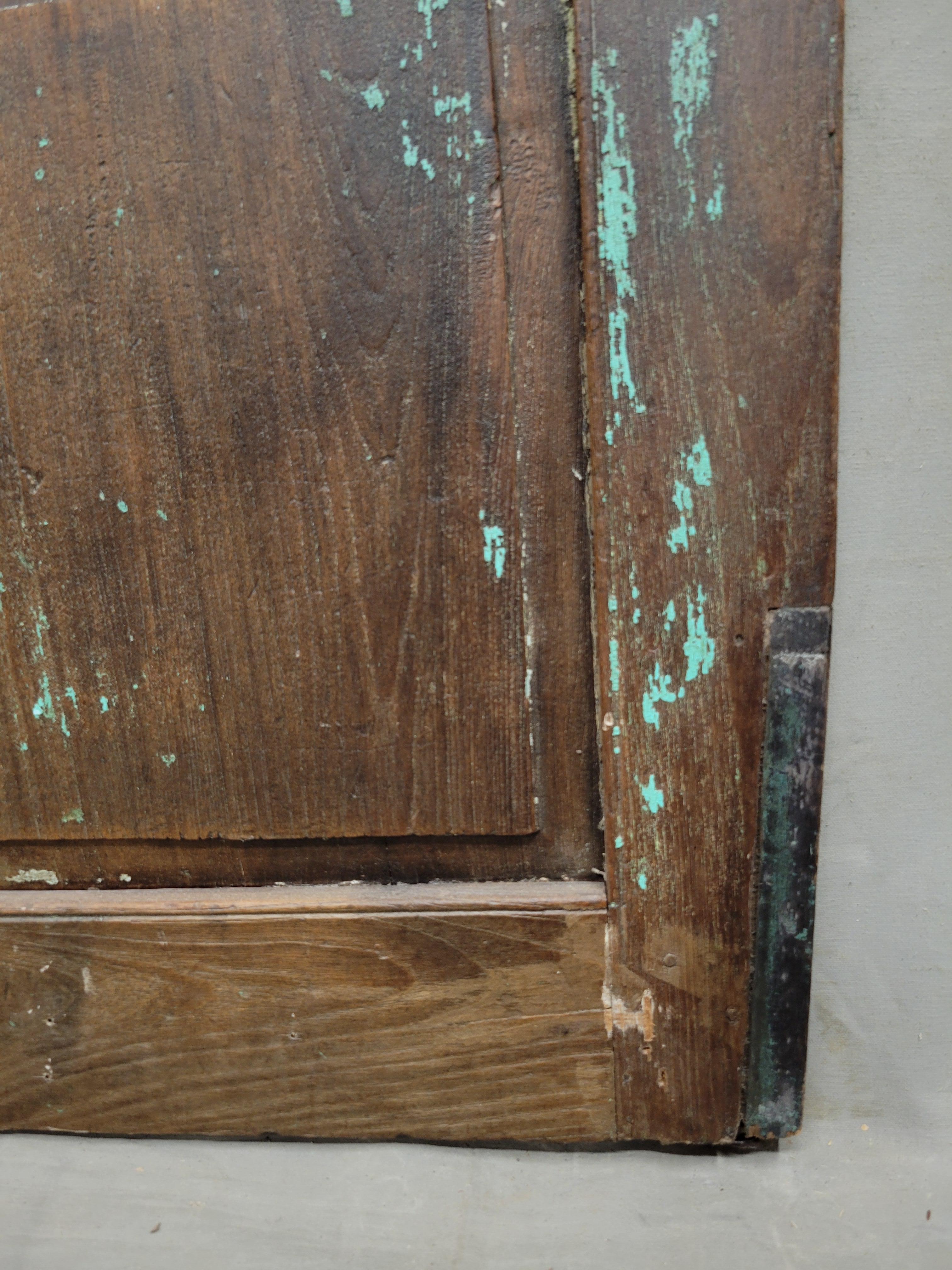 Antique Indian Rustic Teak and Iron Gates For Sale 6