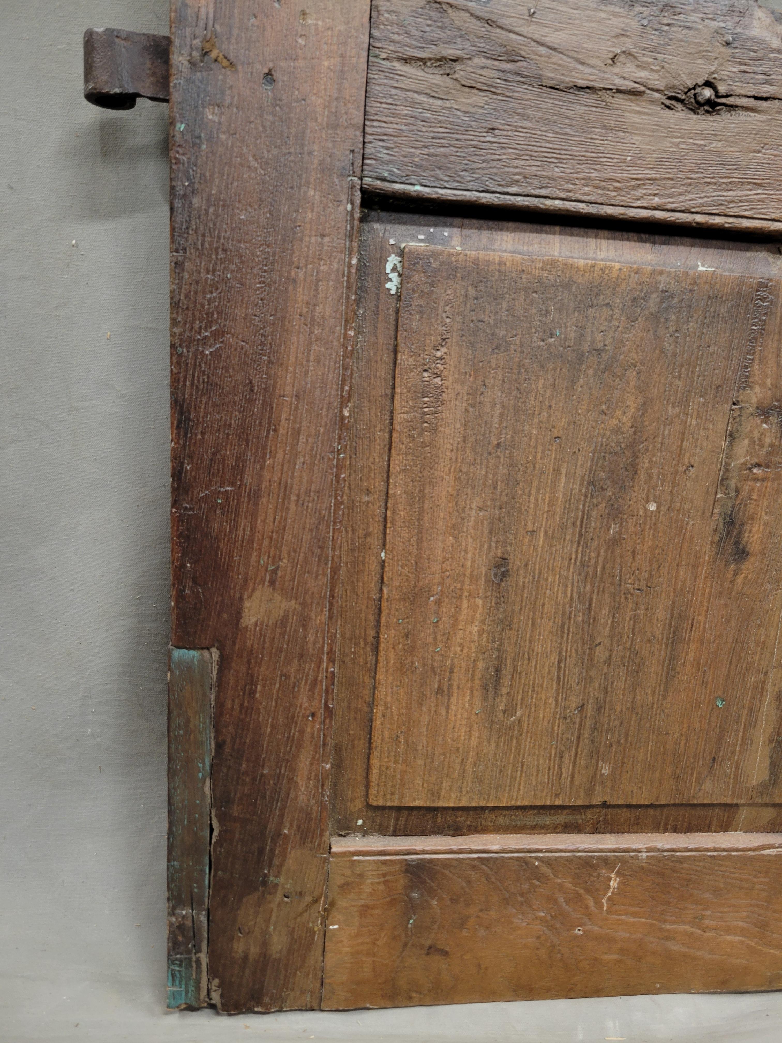 Antique Indian Rustic Teak and Iron Gates For Sale 7