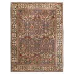Antique Indian Sage Green Agra Rug,  8'10 x 11'6