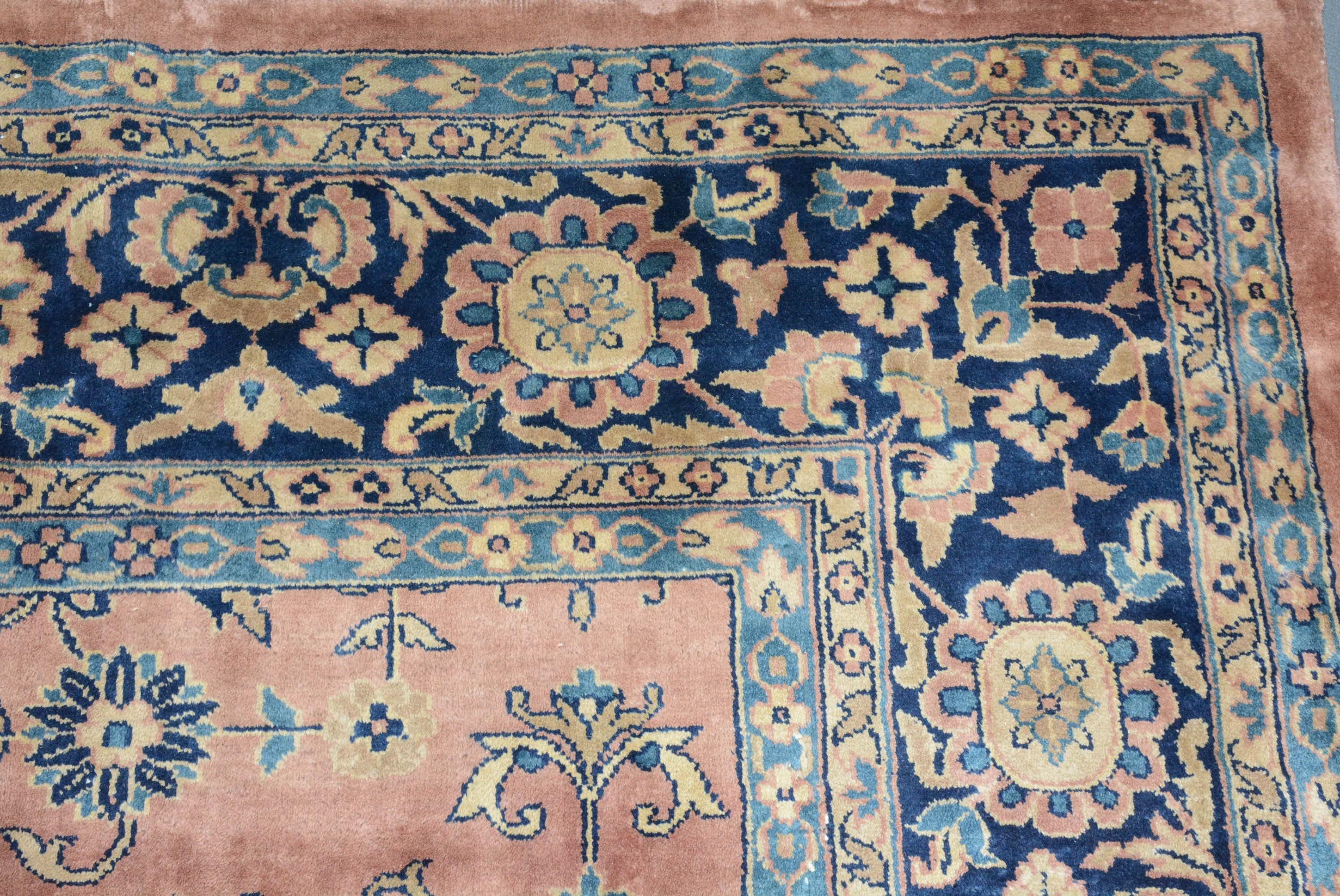 Woven Antique Indian Sarouk Carpet For Sale