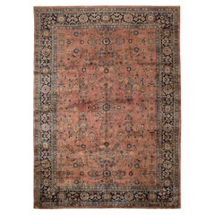 Antique Indian Sarouk Carpet