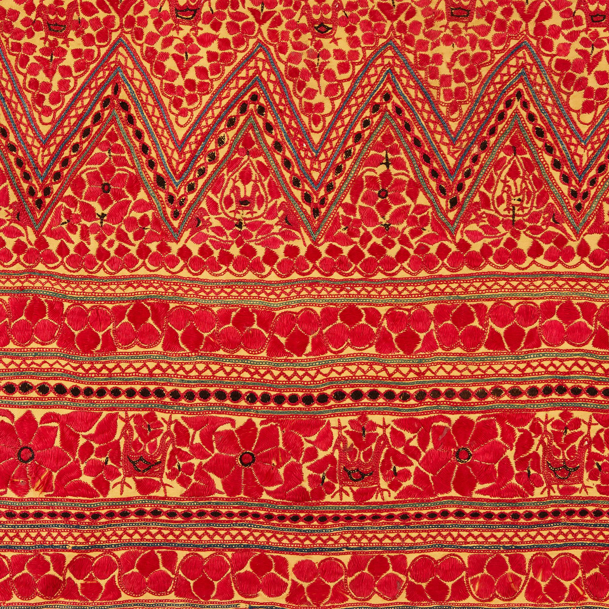 This beautiful embroidered band—which is designed to form part of a skirt or dress—was created in India in the early 19th Century. It is an exquisite piece of craftsmanship, which will be appreciated by anyone who loves fashion and textiles. 

The