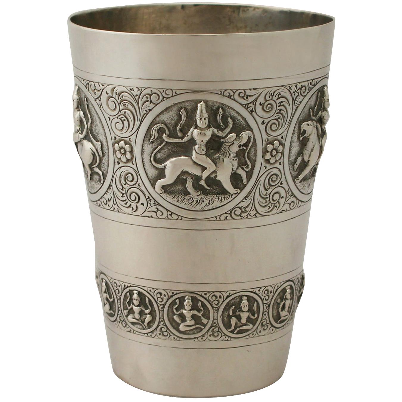 Antique Indian Silver Beaker