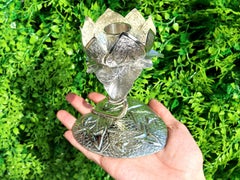 Antique Indian Silver Candle Holders