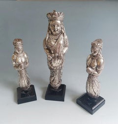 Rare Antique Indian Silver-Clad Votive Figures  19th Century  Asian Art