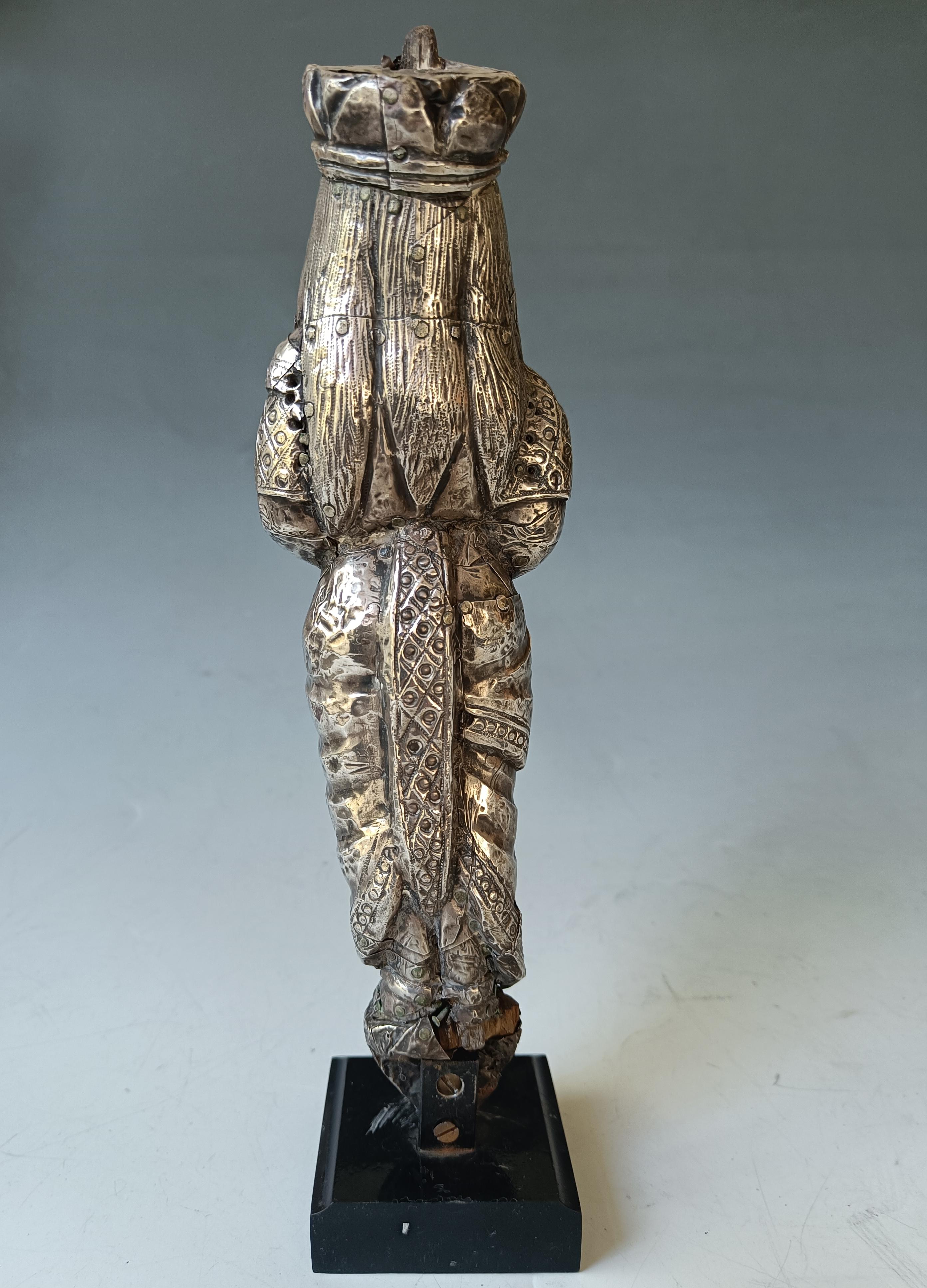 Rare Antique Indian Silver-Clad Votive Figures  19th Century  Asian Art For Sale 1