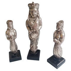 Rare Antique Indian Silver-Clad Votive Figures  19th Century  Asian Art