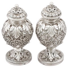 Antique Indian Silver Peppers by Oomersee Mawjee & Sons, circa 1890