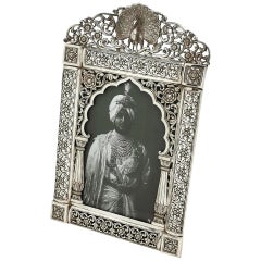 Antique Indian Silver Photograph Frame circa 1880 Bhuj Kutch by Oomersee Mawjhi