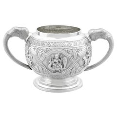 Antique Indian Silver Sugar Bowl