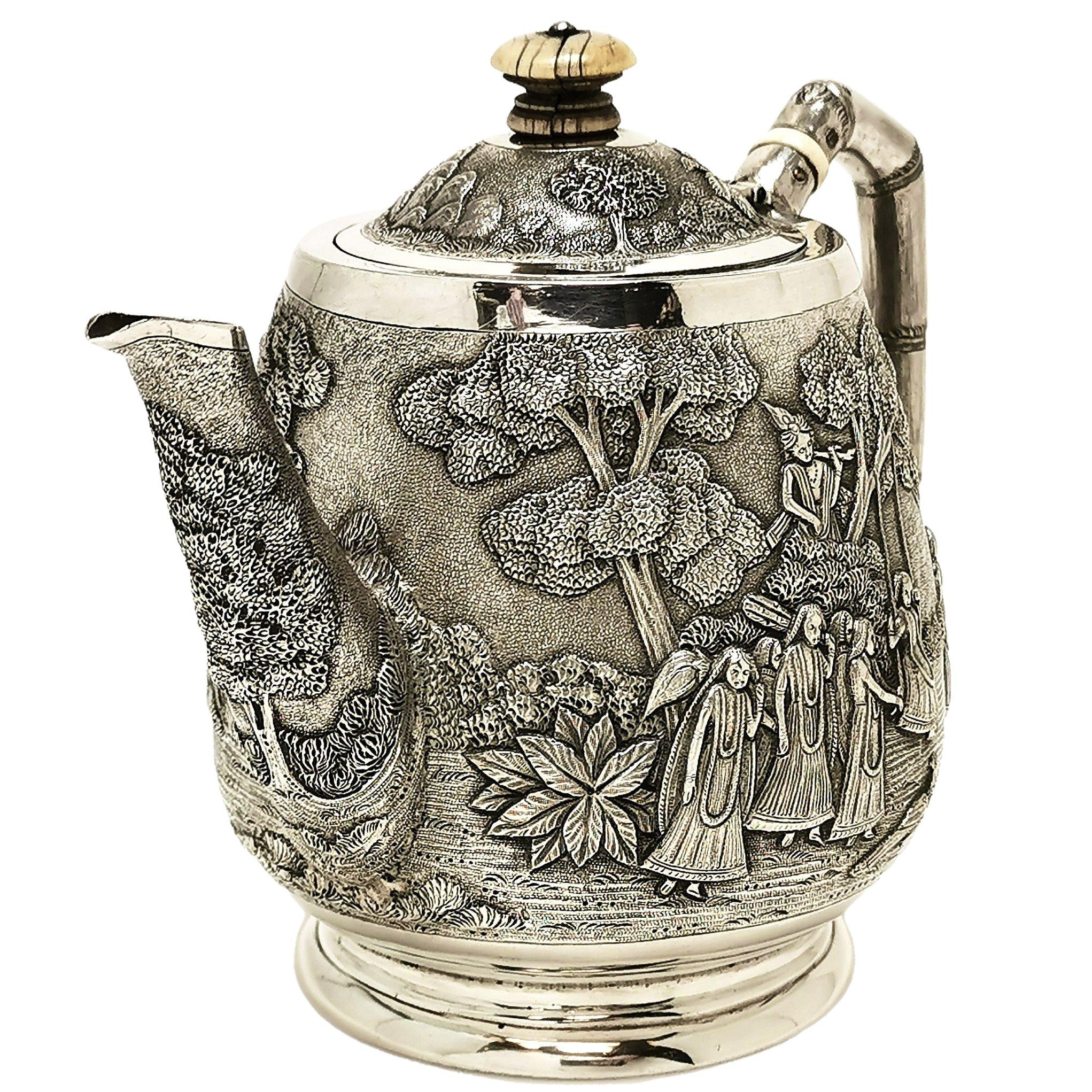 antique indian teapot