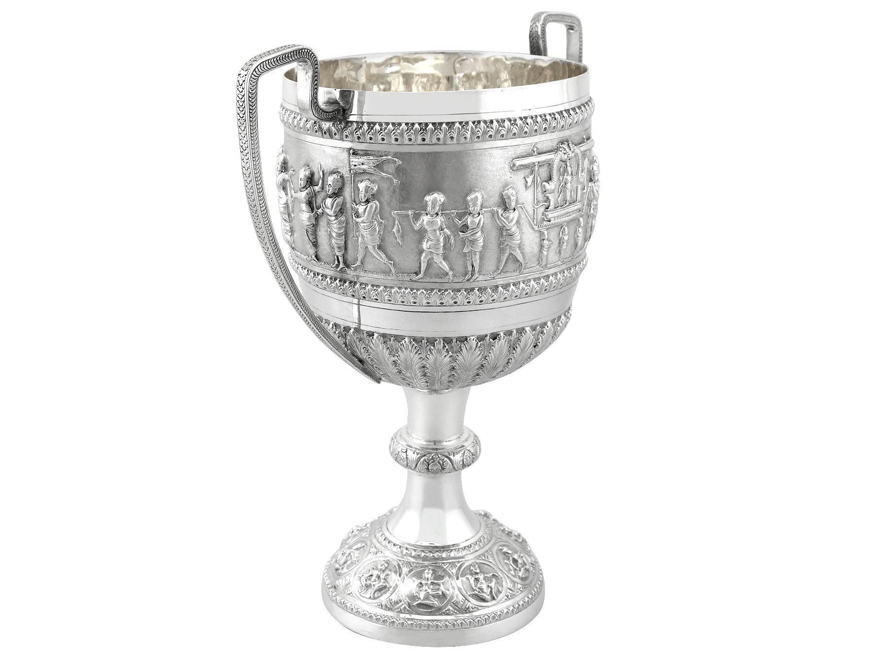 Antique Indian Silver Trophy/Cup Circa 1880 In Excellent Condition In Jesmond, Newcastle Upon Tyne