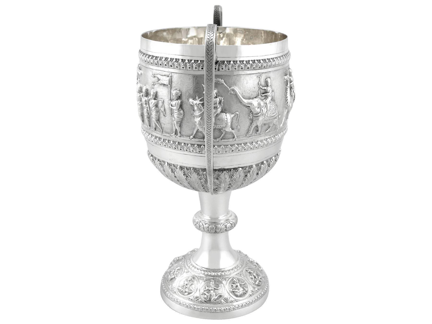 Late 19th Century Antique Indian Silver Trophy/Cup Circa 1880