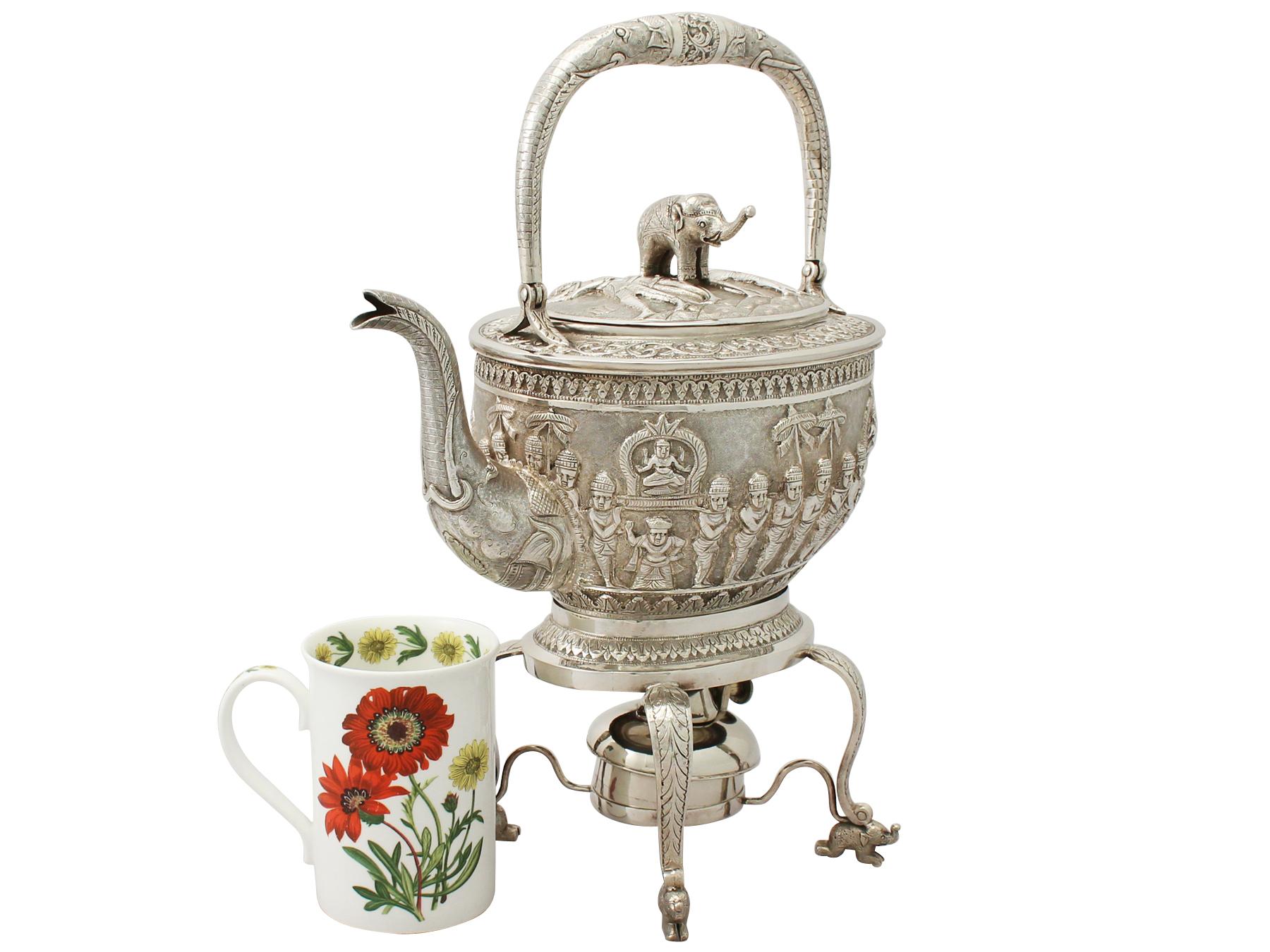 indian silver tea set
